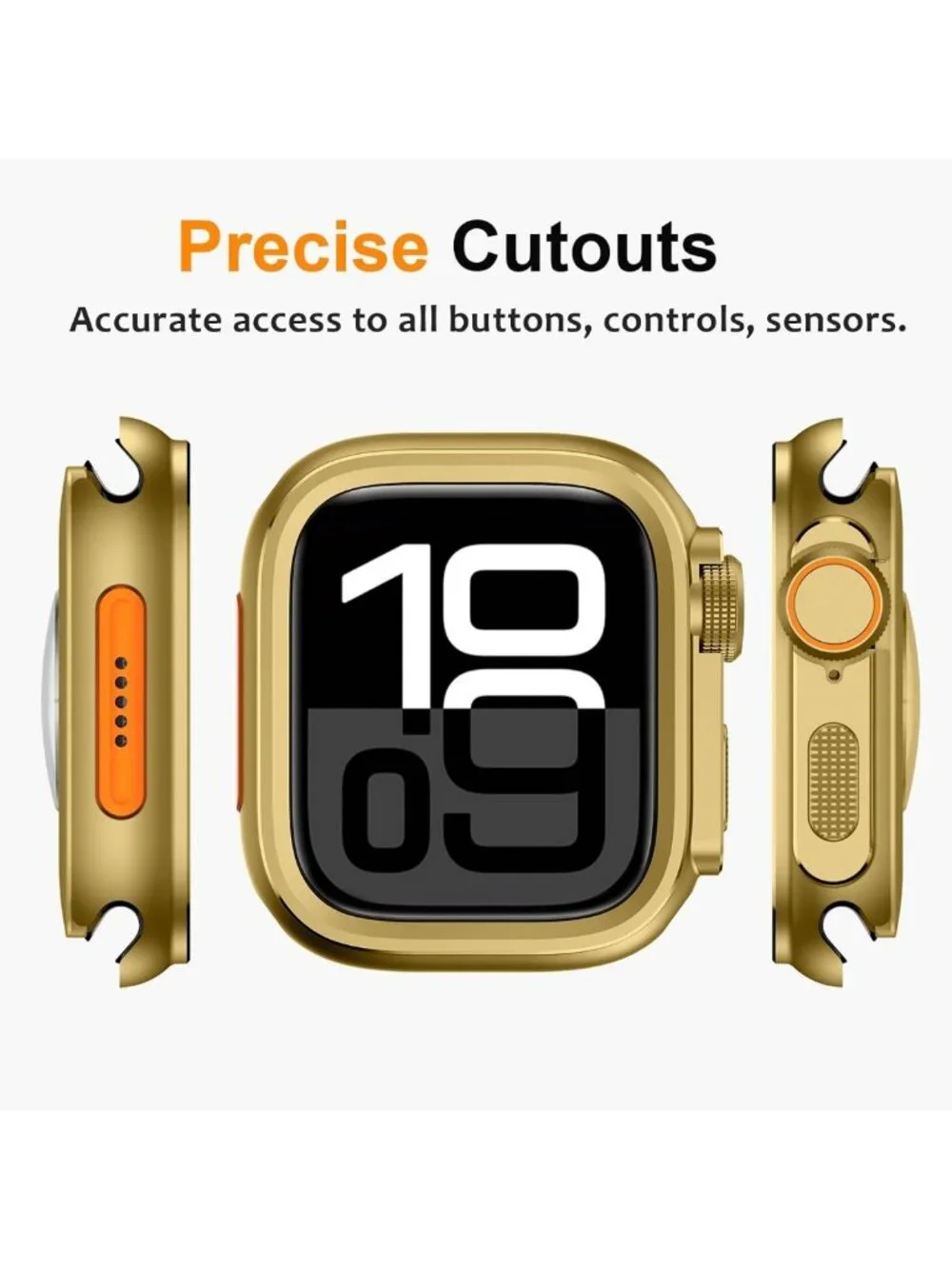 2-in-1 Metal Case for Apple Watch Series 11/10 46mm - Rugged Shockproof Bumper